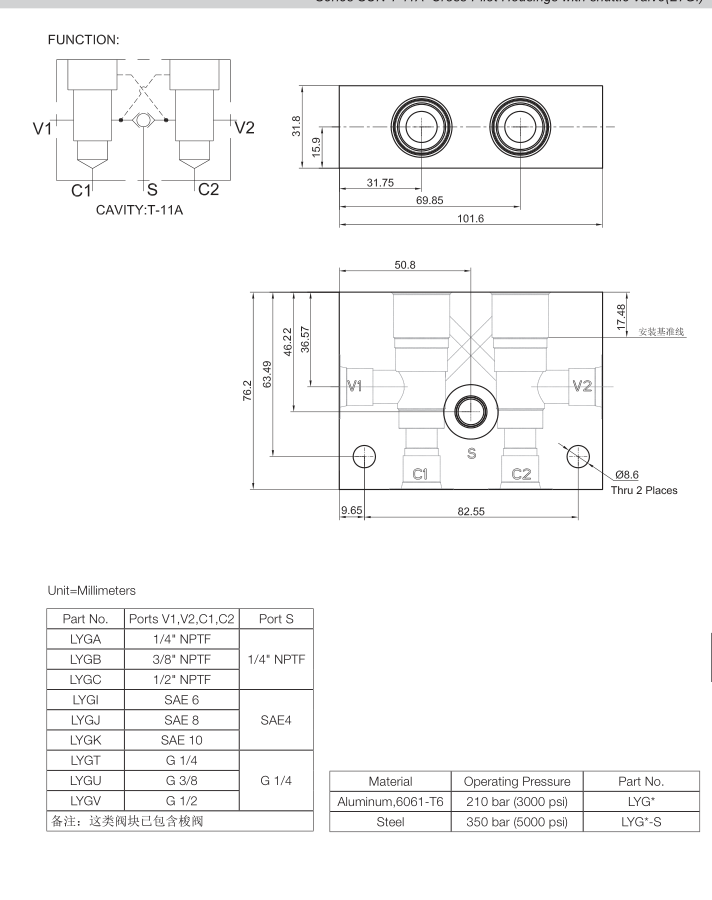 SUN T-11A Cross-Pilot Housings with shuttle valve(LYGI).png